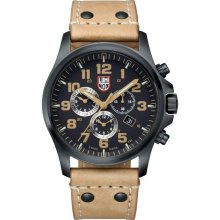 Men's Luminox Atacama Field Chronograph Alarm Black/Brown 1940 Series Watch