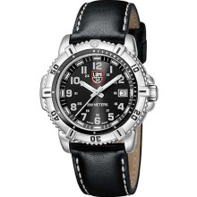 Men's luminox steel colormark leather strap watch 7251