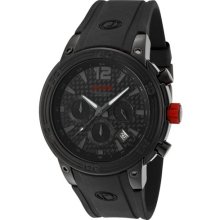 Men's Mission Chronograph Black Carbon Fiber Dial Black