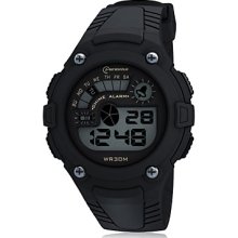 Men's Multi-Functional And Chronograph Digital PU Automatic Wrist Watch