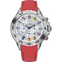 Men's nautica nst chronograph flag watch. n16532g