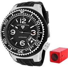 Men's Neptune Automatic Black Dial Black Silicone ...