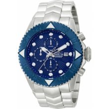 Men's Pro Diver Galaxy Chronograph Stainless Steel Case and Bracelet Blue Tone D