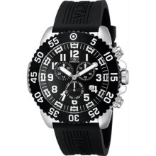Men's Pro Diver Stainless Steel Case Black Dial Day and Date Displays