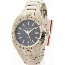 Mens Pulsar Stainless Steel Blue Dial Date 24 Hr Time 10ATM Casua ...