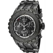 Men's Reserve Chronograph Stainless Steel Case Rubber Strap Black