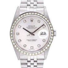 Men's Rolex Datejust Steel & Gold 2-Tone Diamond Watch 16234