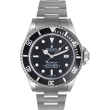 Men's Rolex Sea Dweller Steel Watch 16600 Black Dial