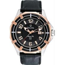 Men's Rose Two Tone Marine Star Black Dial