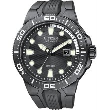 Men's Scuba Fins Eco-Drive Stainless Steel Case Black Dial Date Displa