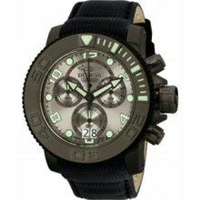 Men's Sea Hunter Chronograph Gray Dial Leather Strap Date