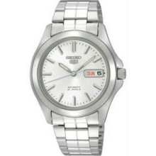 Men's Seiko 5 Automatic Silver Tone Dial Link