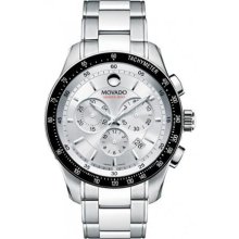 Men's Silver Stainless Steel Chronograph Watch