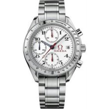 Men's Speedmaster Stainless Steel Case and Bracelet White Dial Chronograph Autom