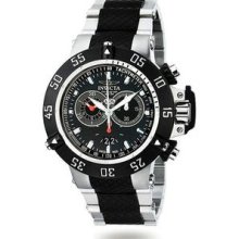 Men's Stainless Steel Black Stripe Subaqua 500M Chronograph