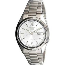 Men's Stainless Steel Case and Bracelet Silver Tone Dial Automatic