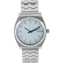 Men's Stainless Steel Case and Bracelet Time Teller Quartz White Dial