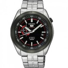 Men's Stainless Steel Case and Bracelet Automatic Black Dial Date