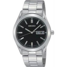 Men's Stainless Steel Dress Black Dial Quartz - Replaces