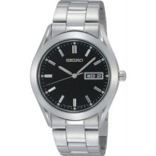 Men's Stainless Steel Dress Black Dial Quartz - Replaces SGF719