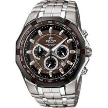 Men's Stainless Steel Edifice Brown Dial