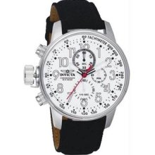 Men's Stainless Steel Lefty Force Chronograph White Dial Canvas And