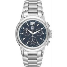 Men's Stainless Steel Quest Blue Dial Chronograph