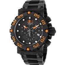 Men's Stainless Steel Subaqua Nitro Chronograph Quartz Black Dial Rubber Strap