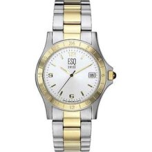 Men's Stainless Steel Two Tone Classic Sport White