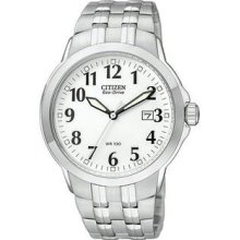 Men's Stainless Steel White Dial
