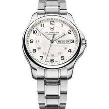 Men's Swiss Army Officers Day/date Stainless Steel Watch