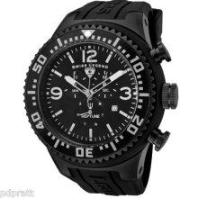 Mens Swiss Legend Men's Neptune Watch: Black Dial/silver-tone Hands In Case