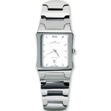 Mens Swiss Tungsten Diamond White Dial 29x34mm Watch