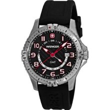 Men's swiss wenger squadron gmt watch 77075