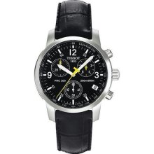 Men's T-Sport PRC200 Chronograph Black Dial Strap