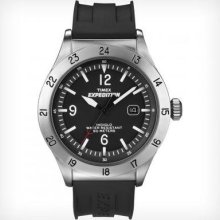 Mens Timex Expedition Indiglo Watch Black Rubber Strap T49878