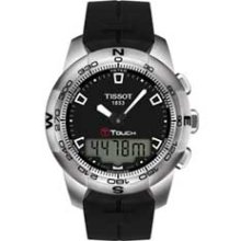 Men's Tissot T-Touch II Multi-Function Watch with Black Dial (Model: