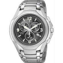 Men's Titanium Eco-Drive Black Dial