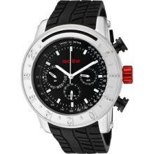 Men's Tread Black Dial SS Case Black