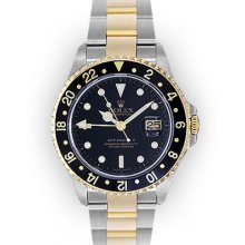 Men's Two Tone Black Dial Rotating Bezel Rolex GMT Master II (251)