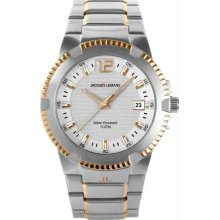 Men's Two Tone Stainless Steel PowerChrono White Dial