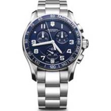 Men's Victorinox Swiss Army Chrono Classic Watch with Blue Dial (Model: 241497) swiss army