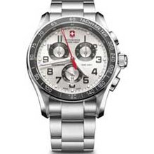 Men's Victorinox Swiss Army Chrono Classic XLS Watch with Silver Dial (Model: 241445) swiss army