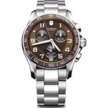Men's Victorinox Swiss Army Chrono Classic Watch with Brown Dial