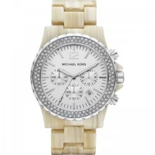 Michael Kors Chronograph Madison White Horn Womens Watch