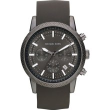 Michael Kors Chronograph Silicone Strap Watch Gunmetal