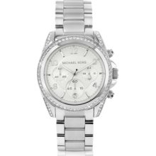 Michael Kors Designer Women's Watches, Silver Runway Watch with Glitz