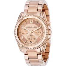 Michael Kors Ladies Quartz Rose Gold Plated