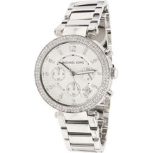Michael Kors Mk5353 Parker Glitz Watch, Silver Color