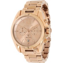 Michael Kors Mk5503 Chronograph Bradshaw Rose Gold Tone Bracelet Lady Watch